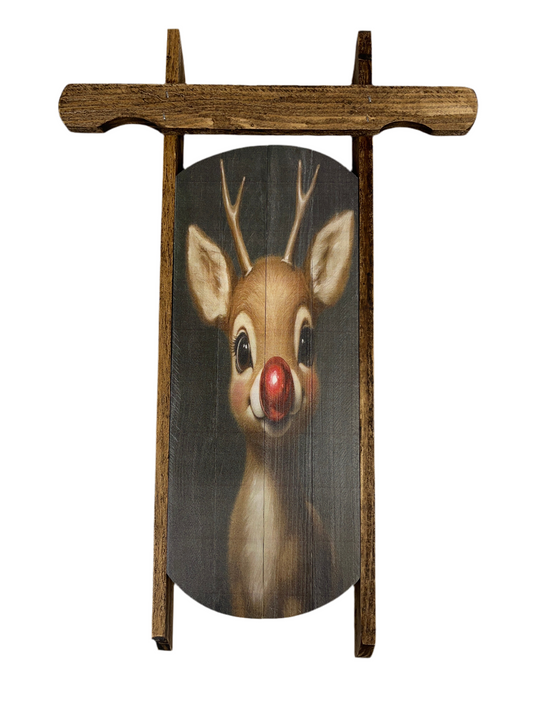 Young Reindeer Sled