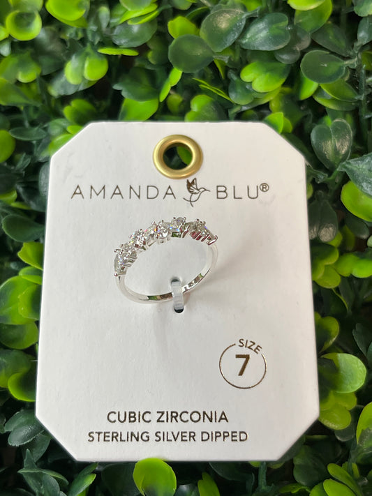 Silver Marquis Cubic Zirconia Mix Ring