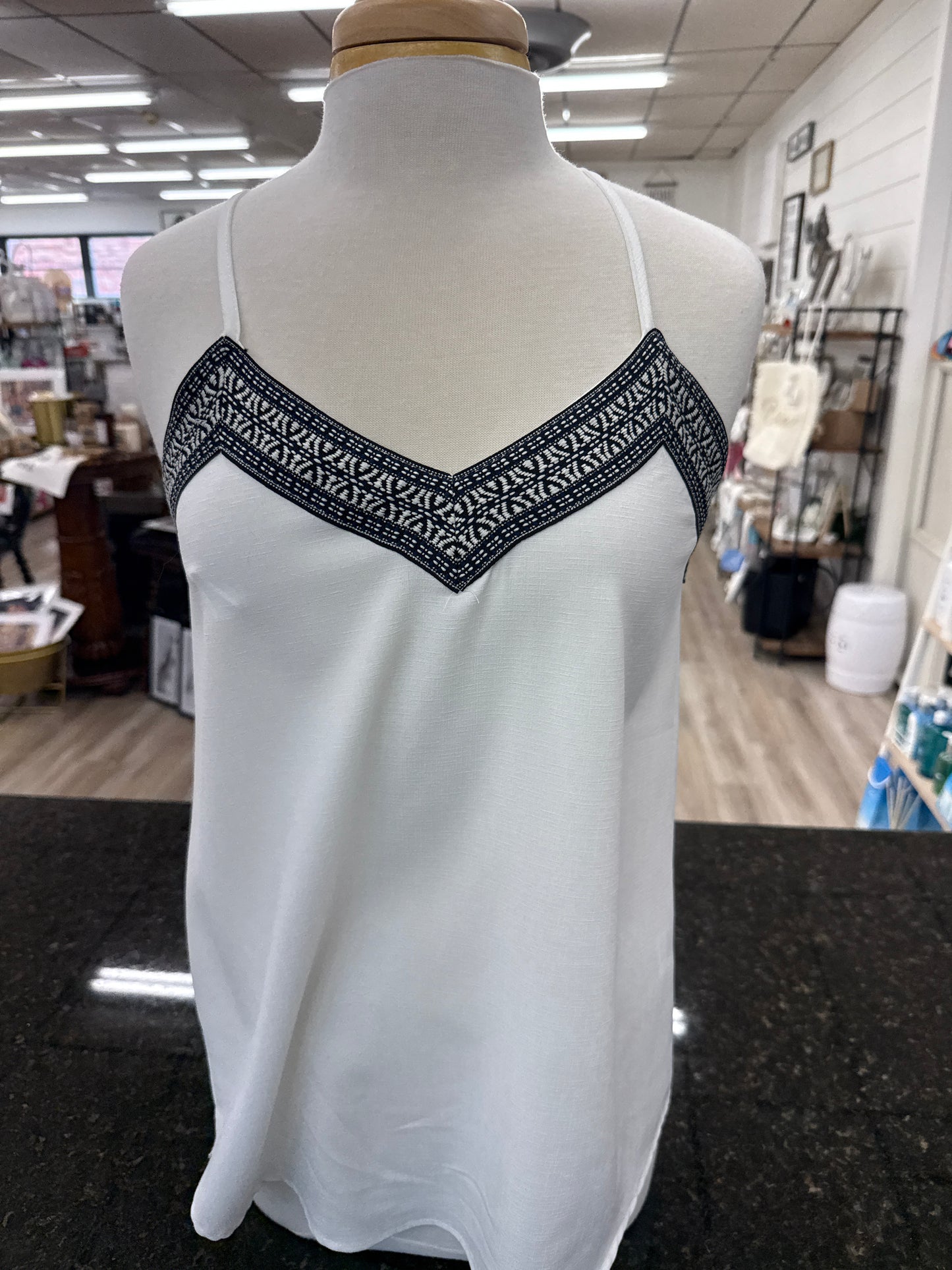 White V Neck Camisole Top