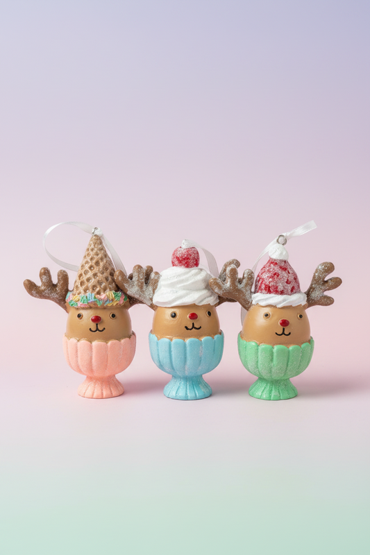Reindeer Sundae Ornaments