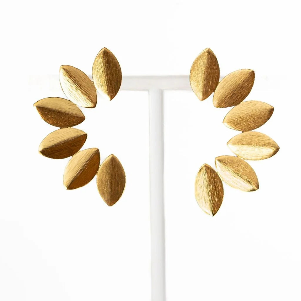 Crescent Leaf Earring