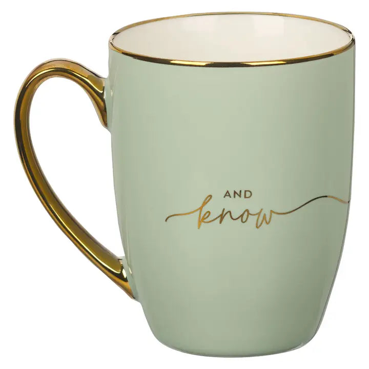 Mint/Cream Be Still & Know Mug