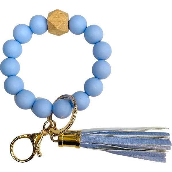 Silicone Beaded Wristlet Keyrings