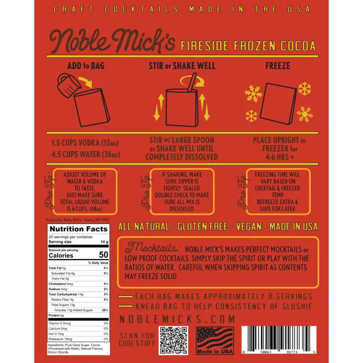 Noble Micks Seasonal Frozen Holiday Cocktail