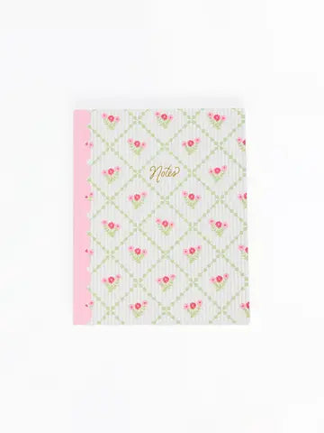 Mary Square Scallop Notebook- Cottage Trellis
