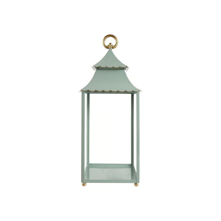 Hazel Mazel Mint Metal Scalloped Lantern