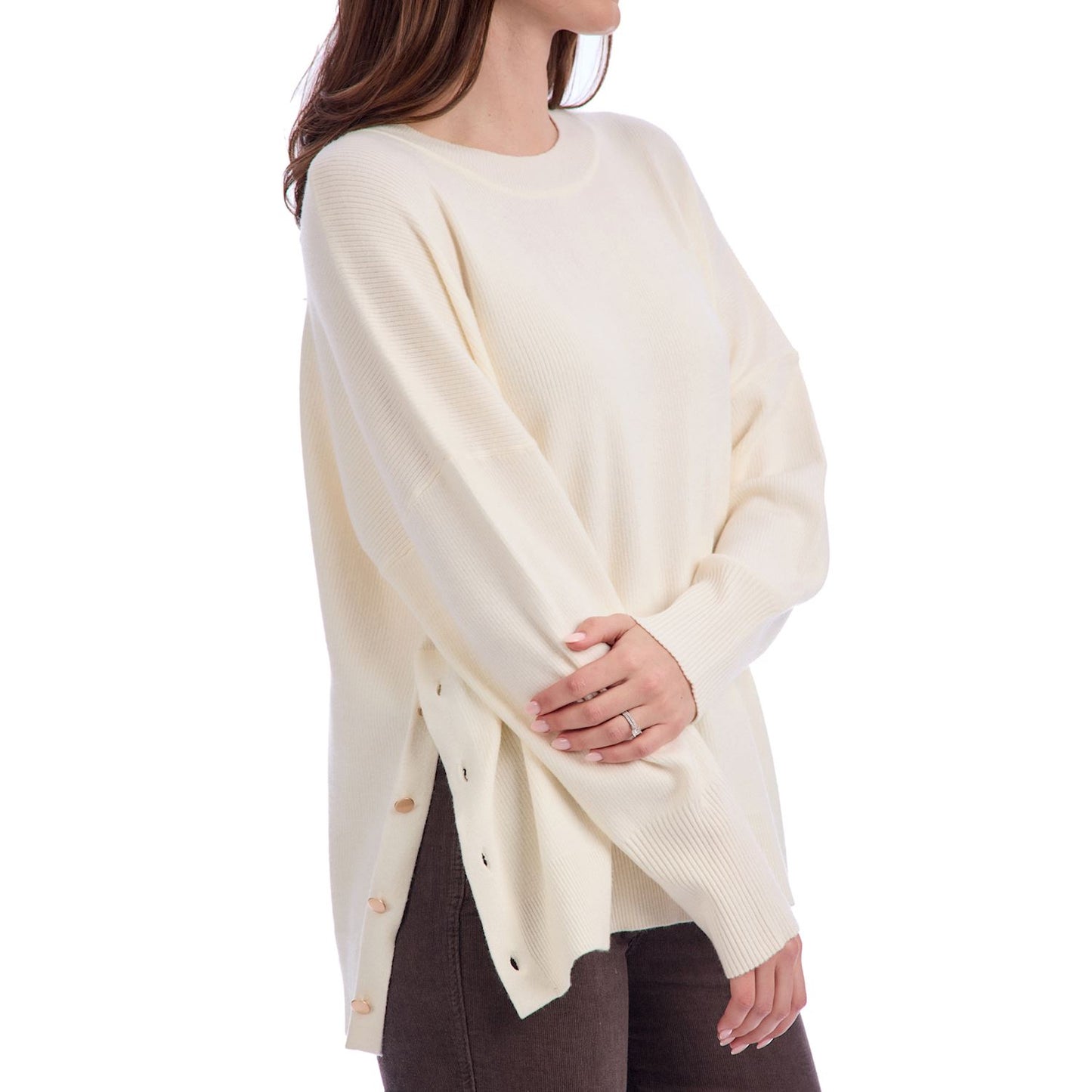 Mud Pie Cream Noralee Button Sweater