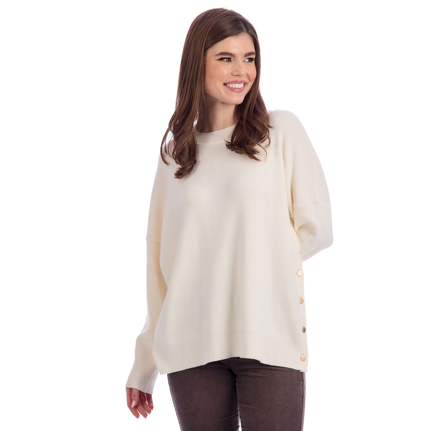 Mud Pie Cream Noralee Button Sweater