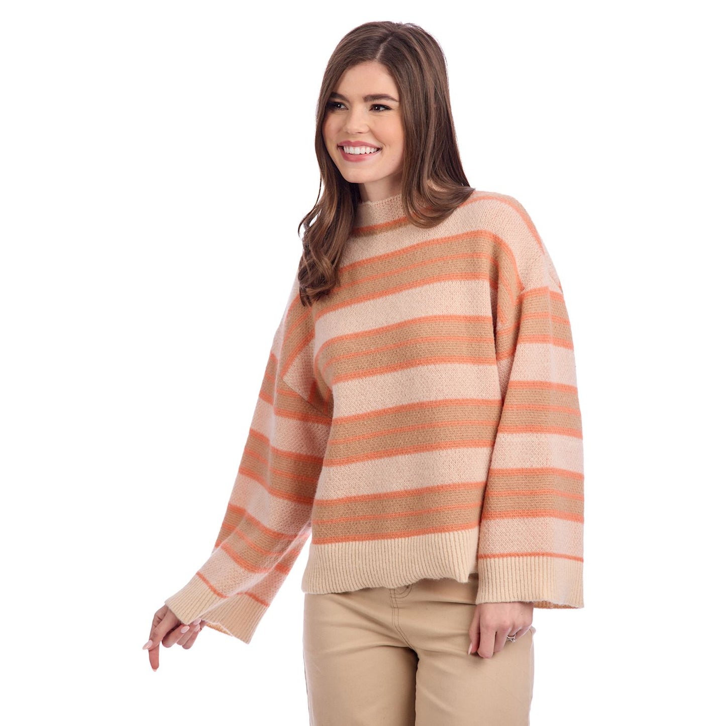 Mud Pie Orange Quinnie Turtleneck Sweater
