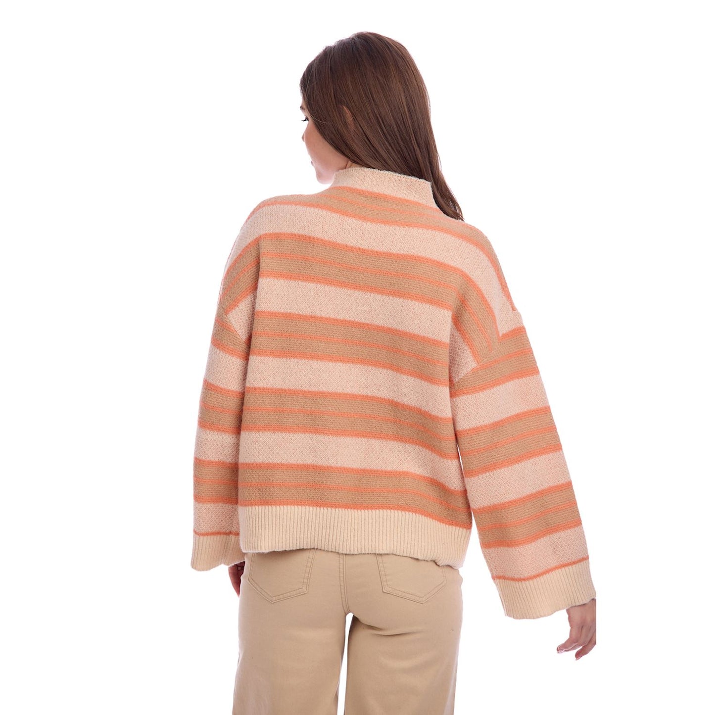 Mud Pie Orange Quinnie Turtleneck Sweater
