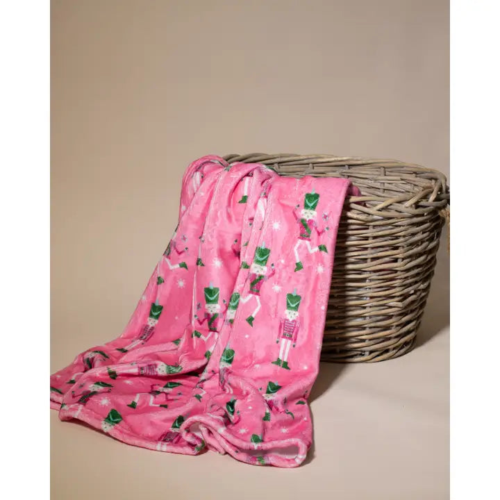 Pink Nutcracker Cutie Throw Blanket