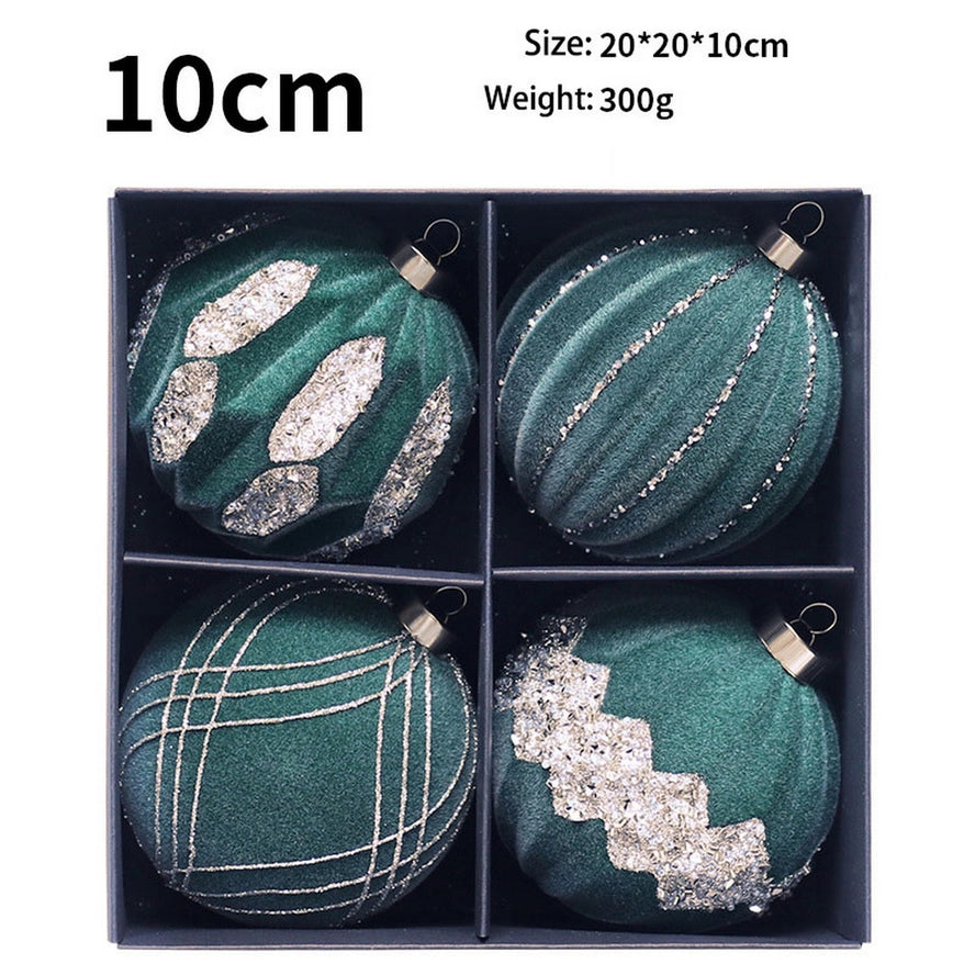 Glitter Velvet Christmas Ball Ornament