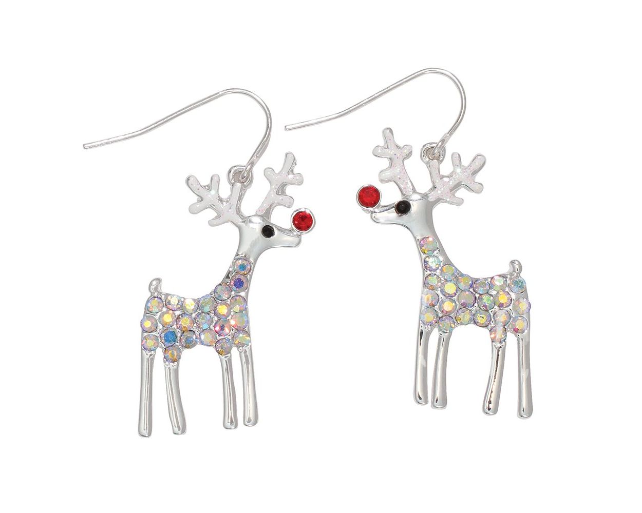 Silver Reindeer Earrings
