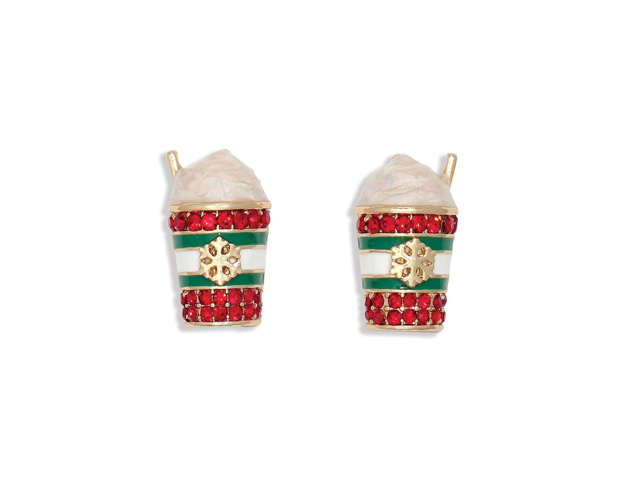 Periwinkle Christmas Drink Earrings