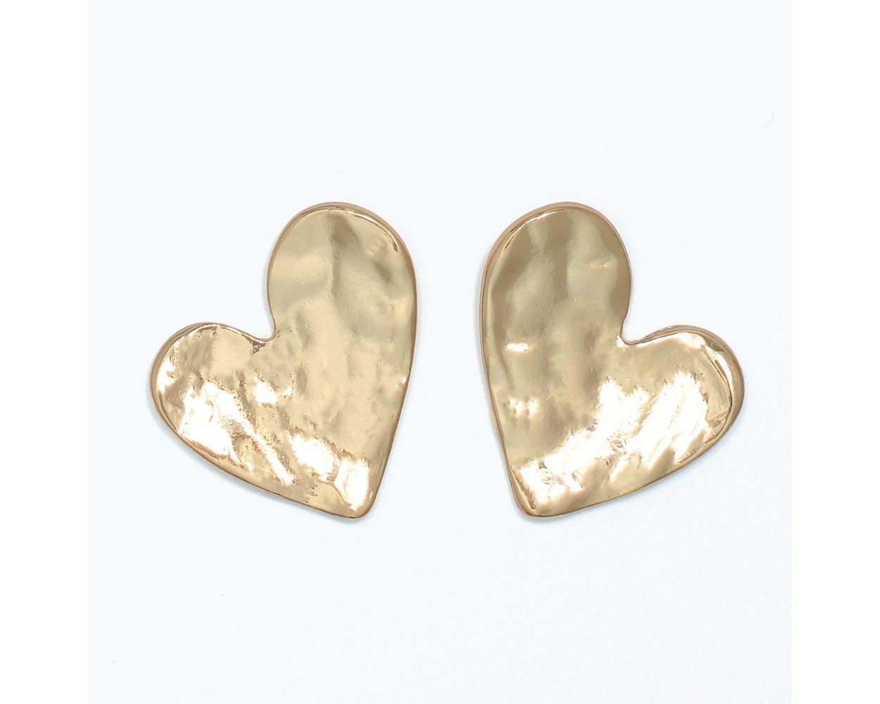 Periwinkle Gold Heart Earrings