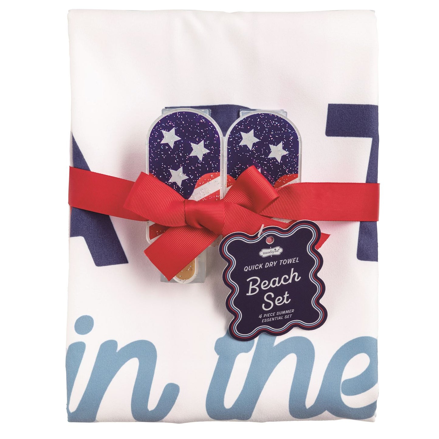 Mud Pie Patriotic Quick Dry Towel Beach Sets