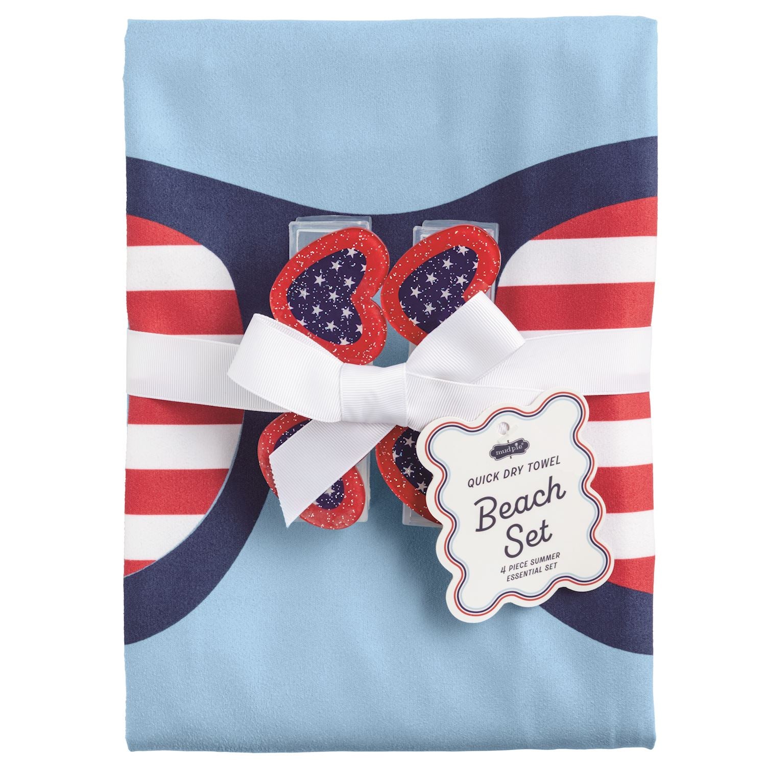 Mud Pie Patriotic Quick Dry Towel Beach Sets
