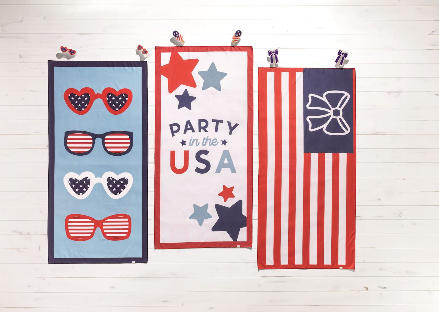 Mud Pie Patriotic Quick Dry Towel Beach Sets