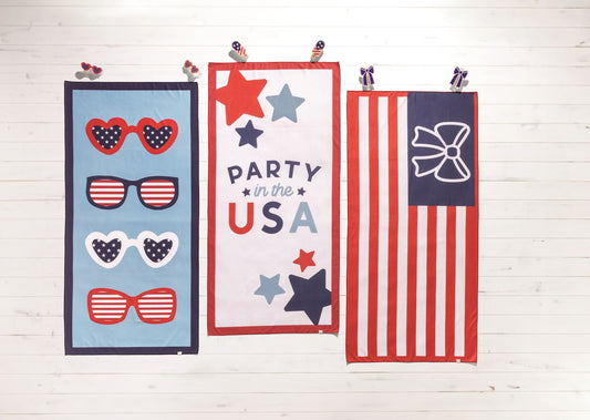 Mud Pie Patriotic Quick Dry Towel Beach Sets