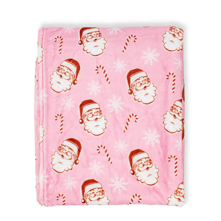 Pink Candy Cane Cutie Throw Blanket