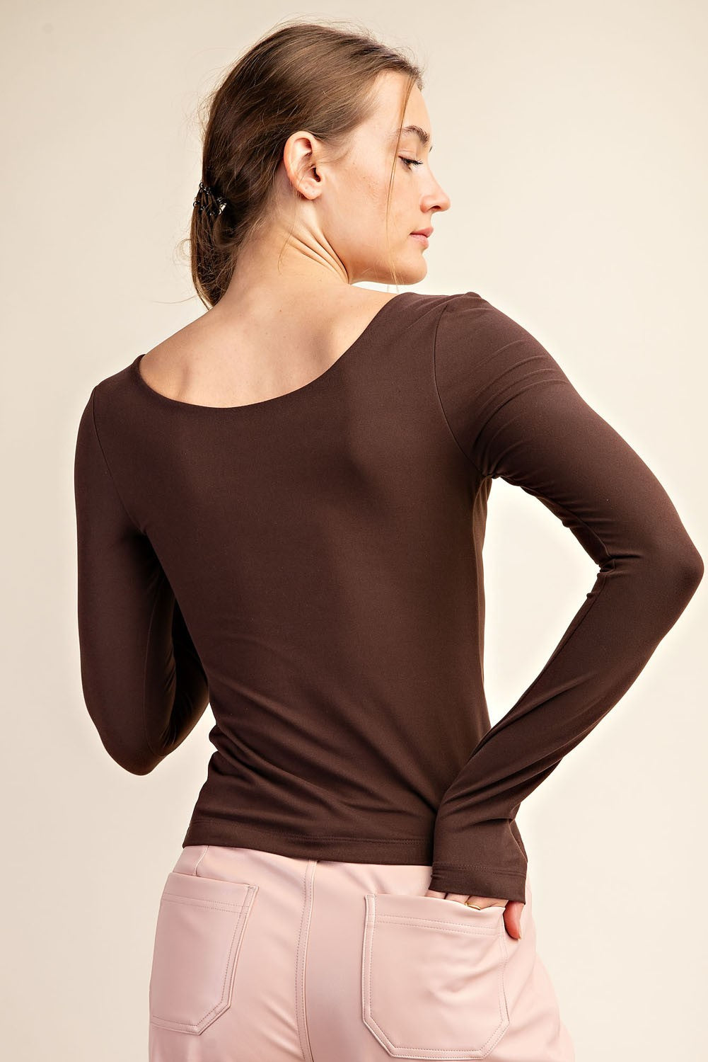 Rae Mode Recycled Butter Round Neck Top