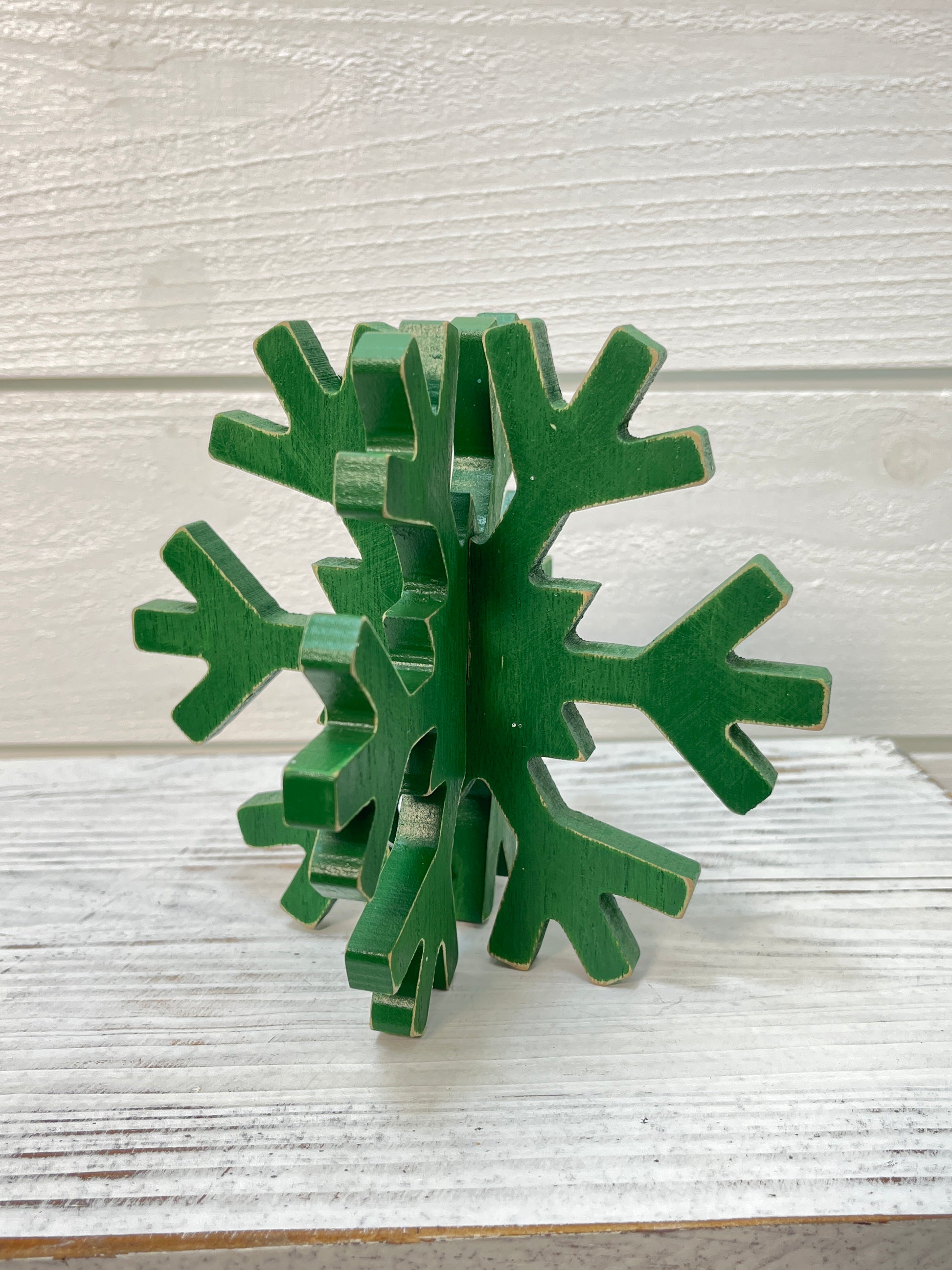Wooden 3D Snowflake