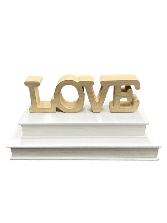 Wood Inspirational Tabletop "Love" Sign
