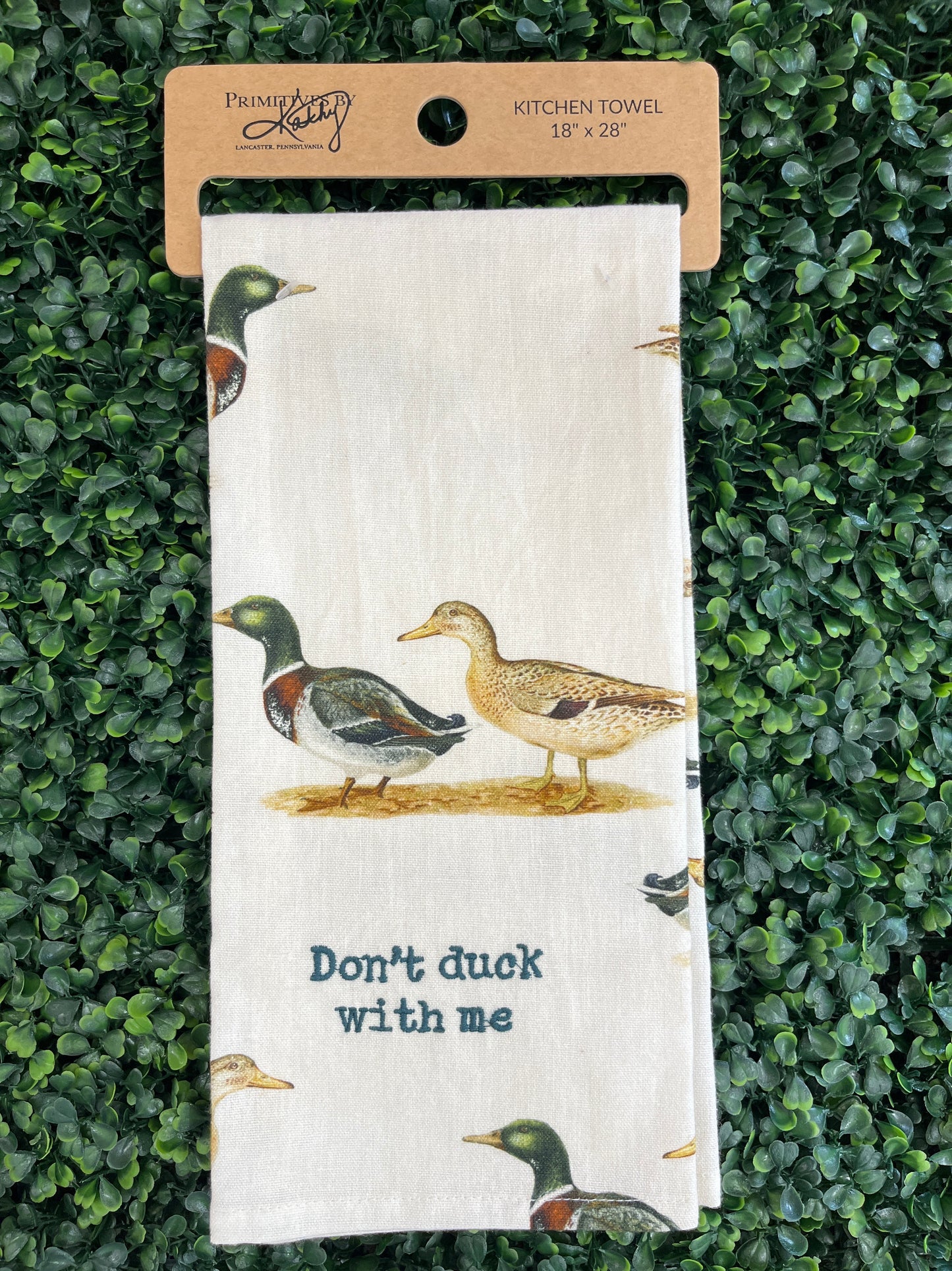 Don't Duck With Me Tea Towel