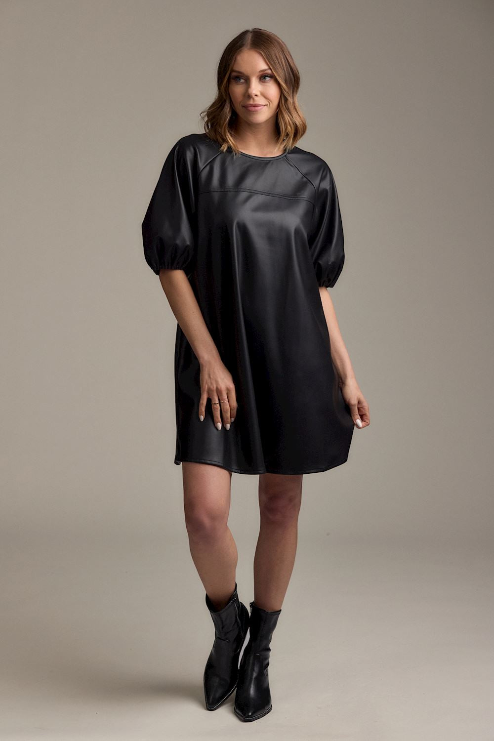 Mud Pie Raine Black Leather Dress