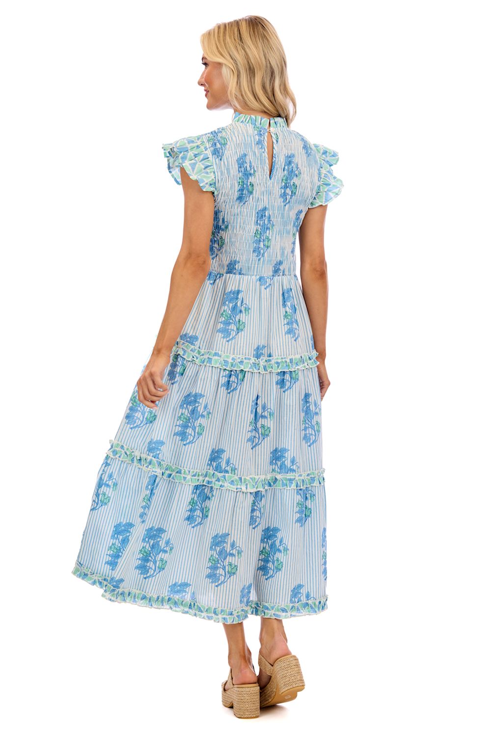 Mud Pie Perin Smocked Midi Dress