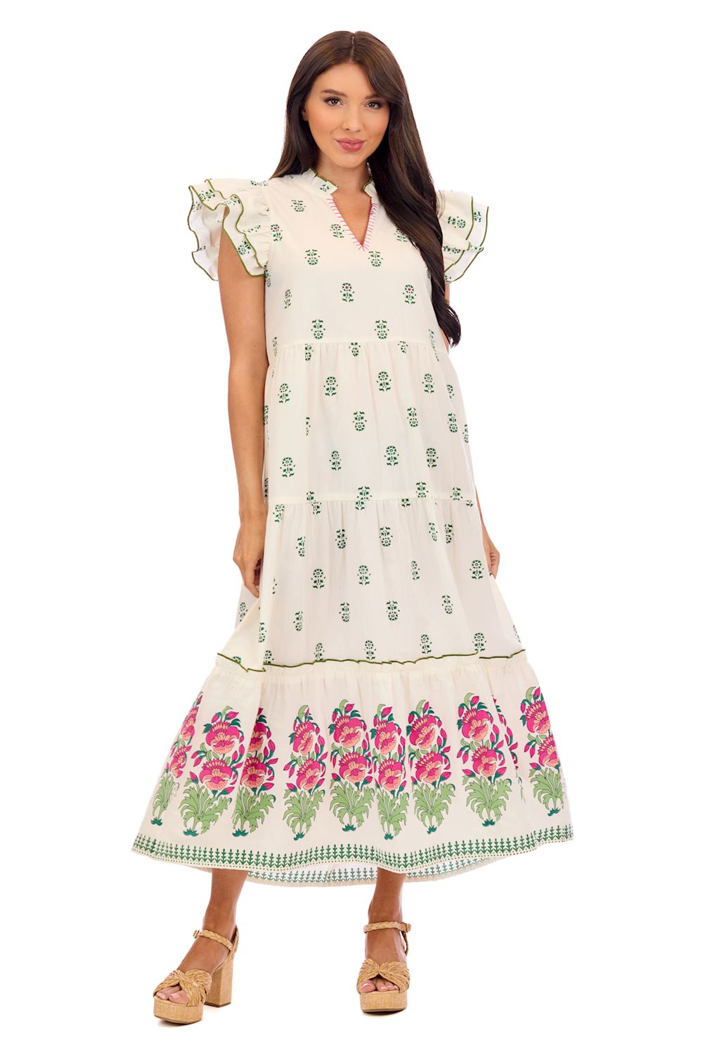 Mud Pie White Welton Maxi Dress