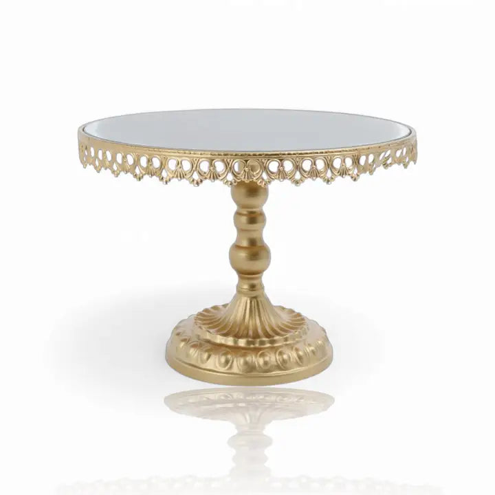 8in Server On Gold Pedestal Decor