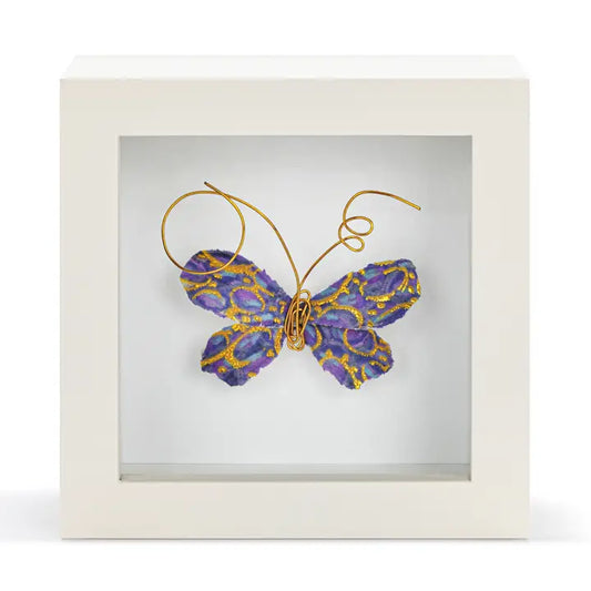 Beautiful Soul Purple Butterfly Shadow Box