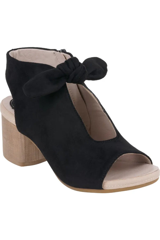 Women's Kimora Heeled Sandals- Black Suede