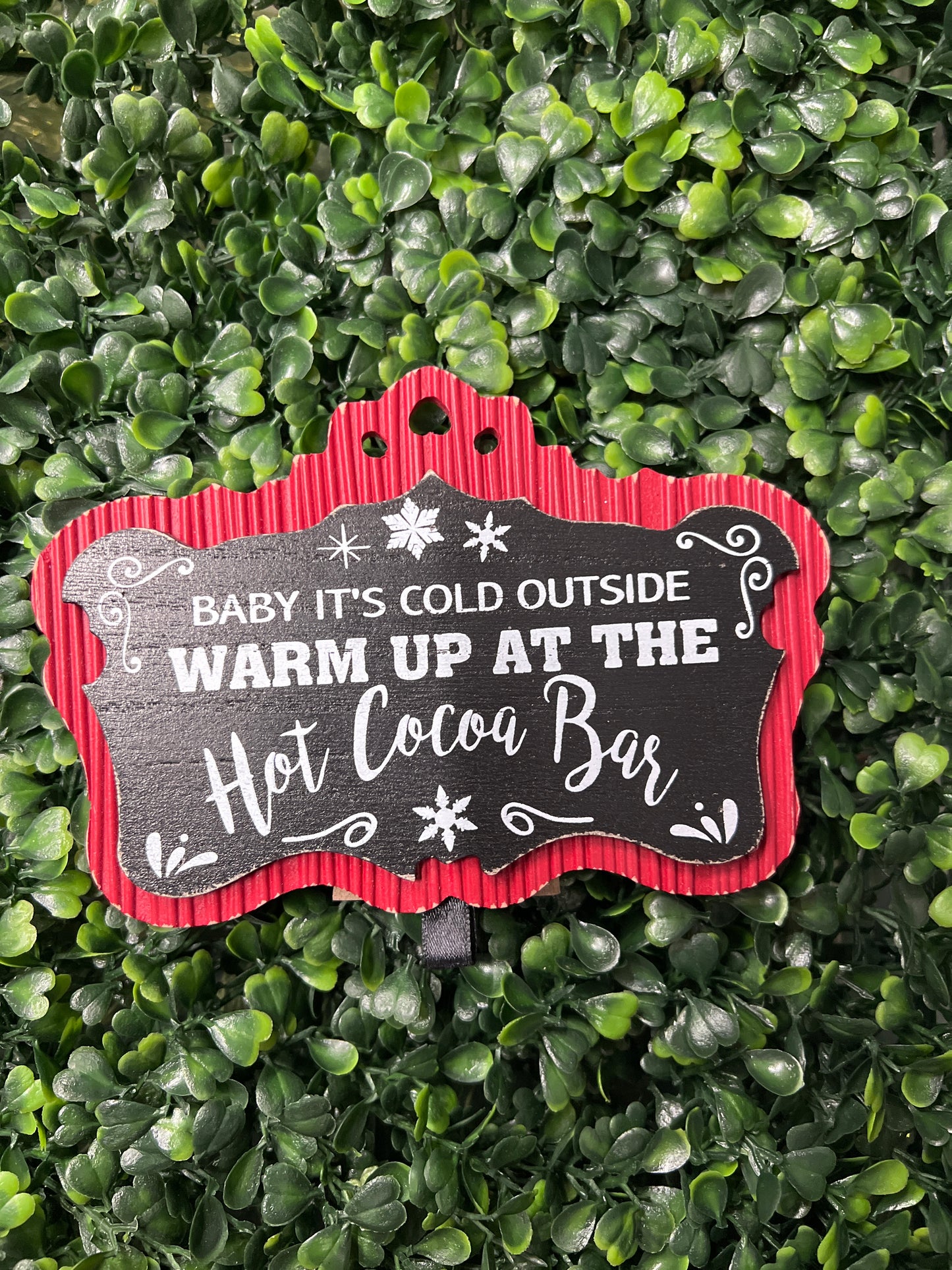 Small Red & Black Tabletop Cocoa Signs