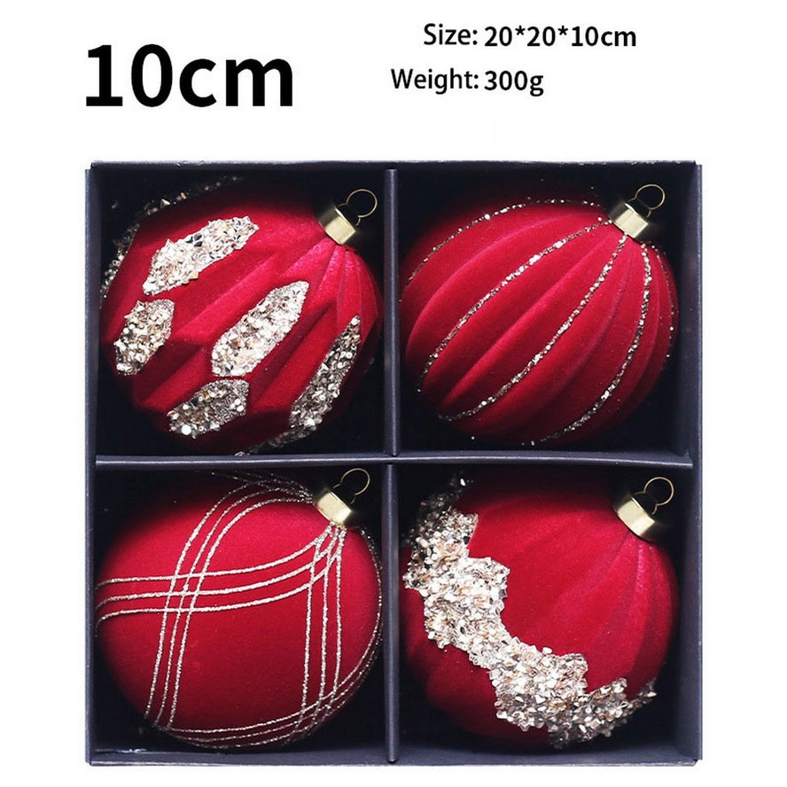 Glitter Velvet Christmas Ball Ornament