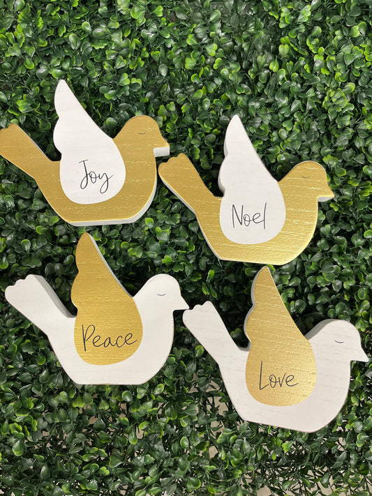 Dove Shaped Wood Block