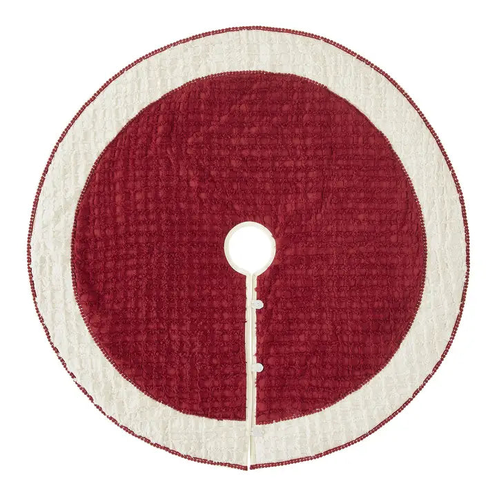 Red Kringle Chenille Tree Skirt