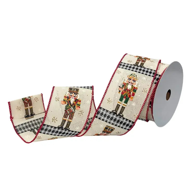 Holiday Nutcracker Harlequin Ribbon