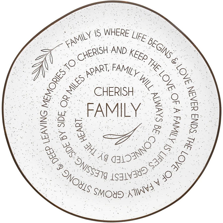 Cherish Family Ceramic Plate