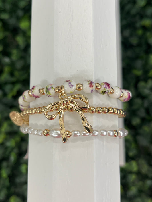 Bow Charm Bracelet