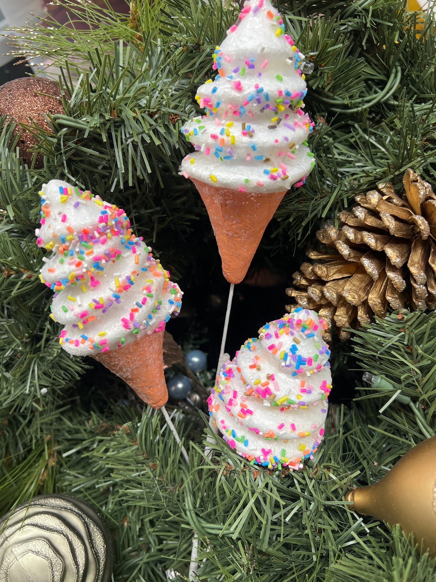 Sprinkle Ice Cream Cone Pick