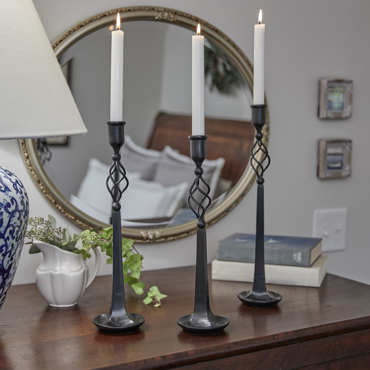 Black Birdcage Taper Holder