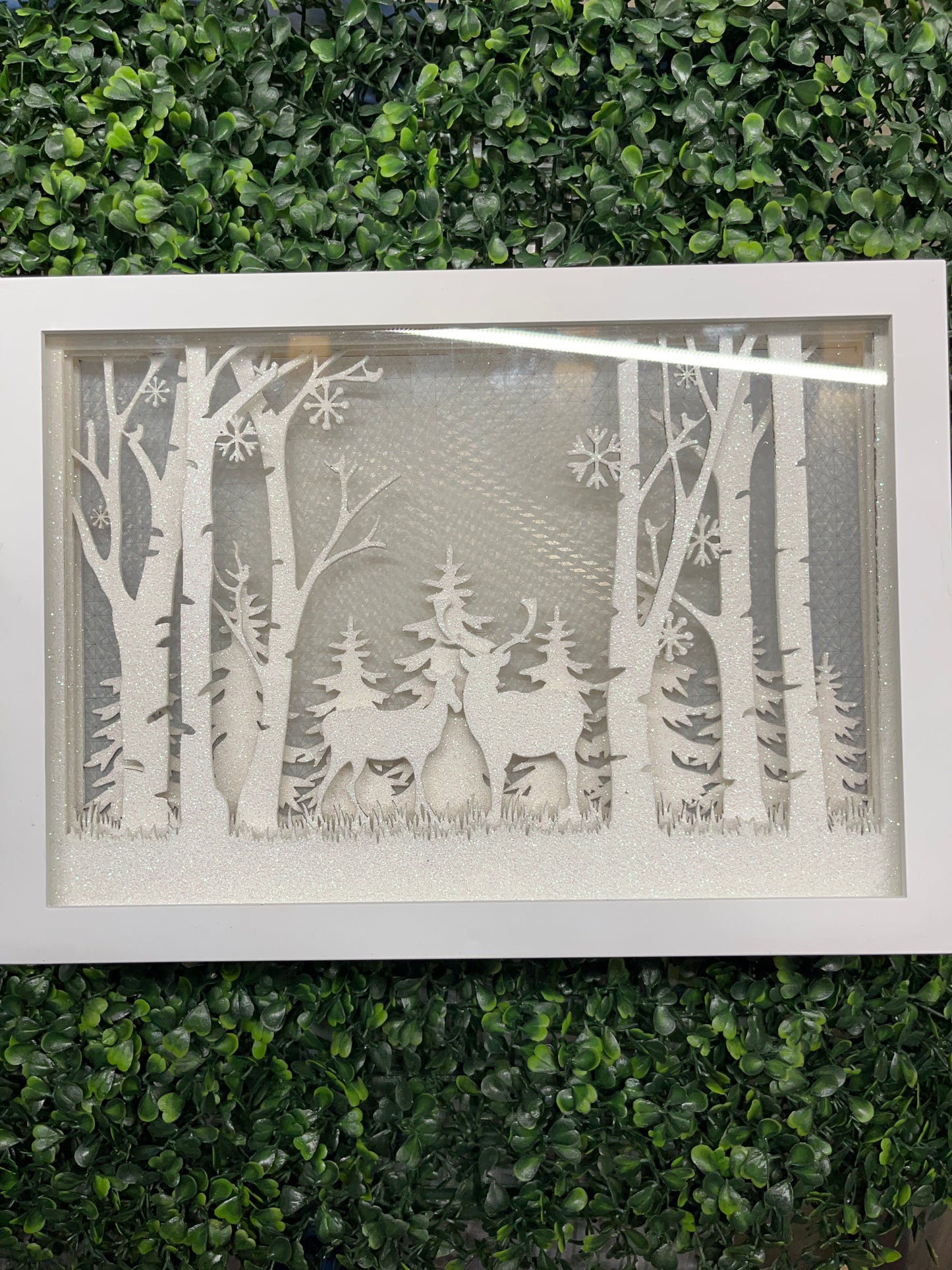 Musical LED Deer Shadow Box