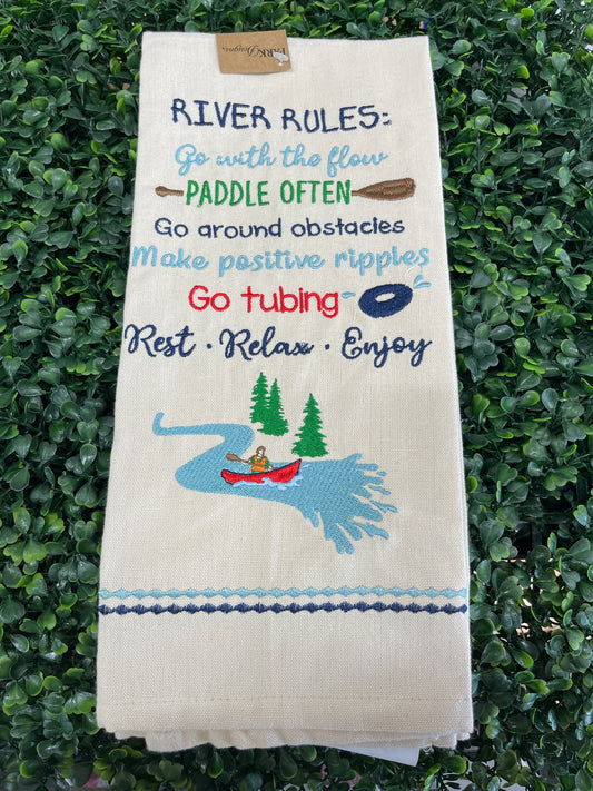 River Rules Tea Towel