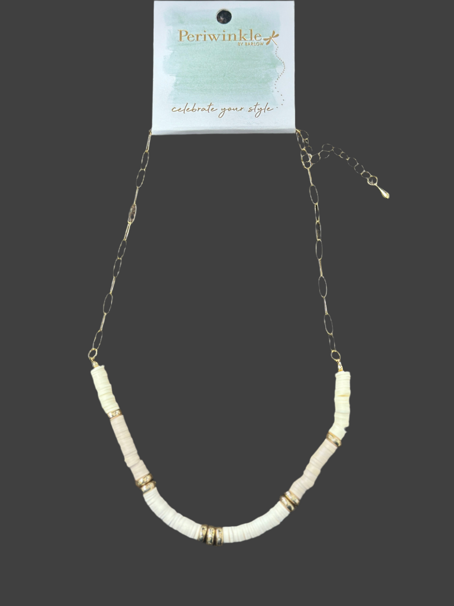 Gold & Neutrals Stacked Disk Link Chain Necklace