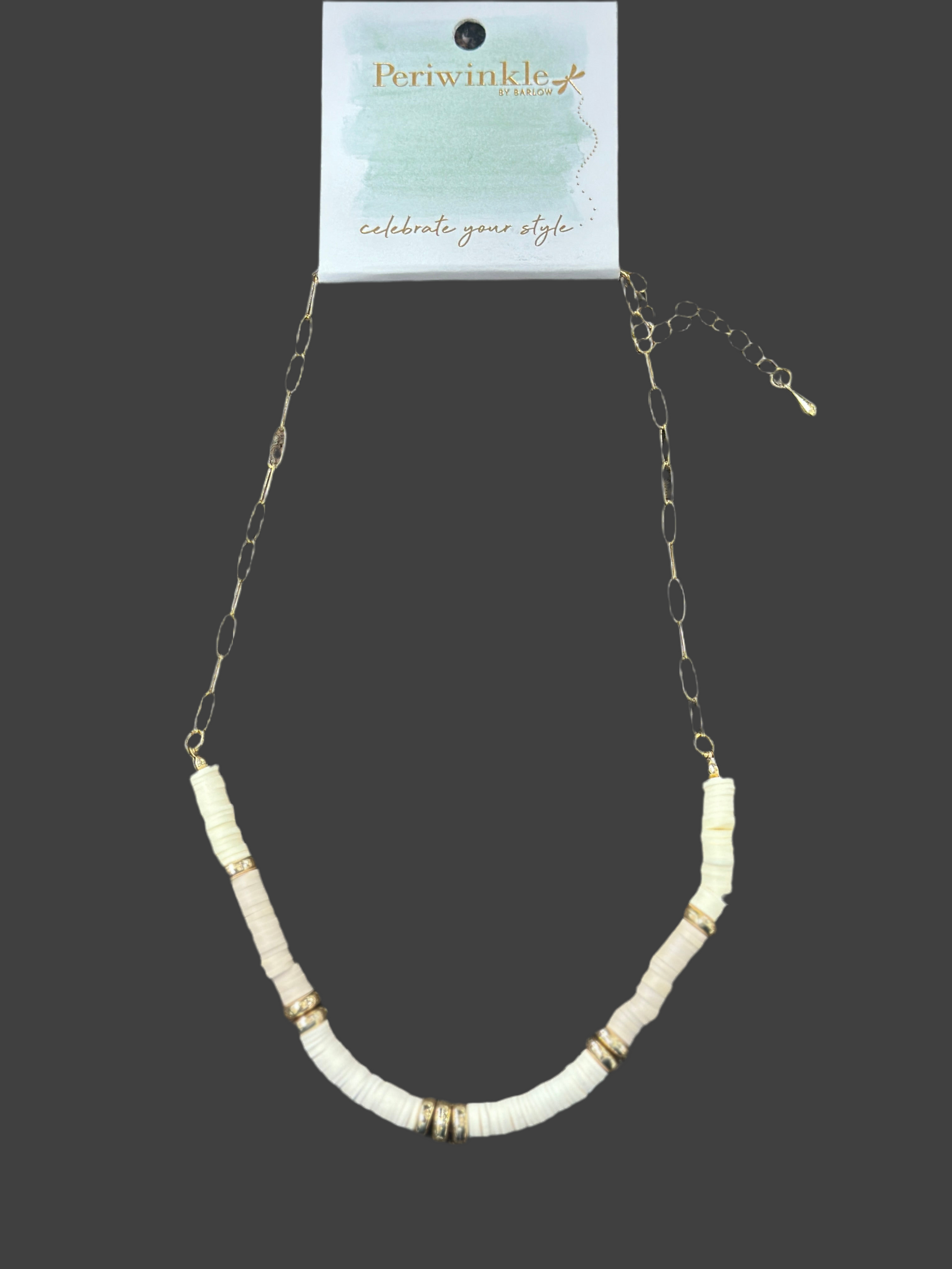 Gold & Neutrals Stacked Disk Link Chain Necklace