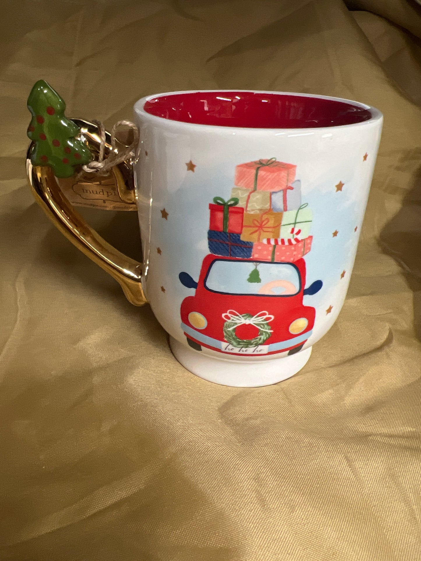 Mud Pie Christmas Pedestal Mug