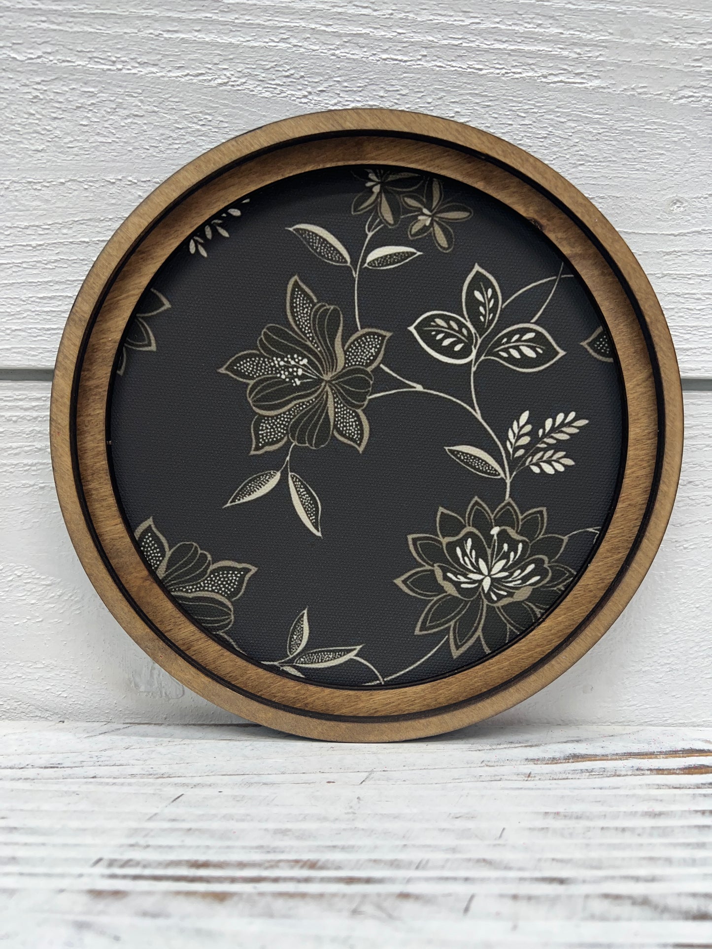 Double Wooden Frame Canvas Floral Art