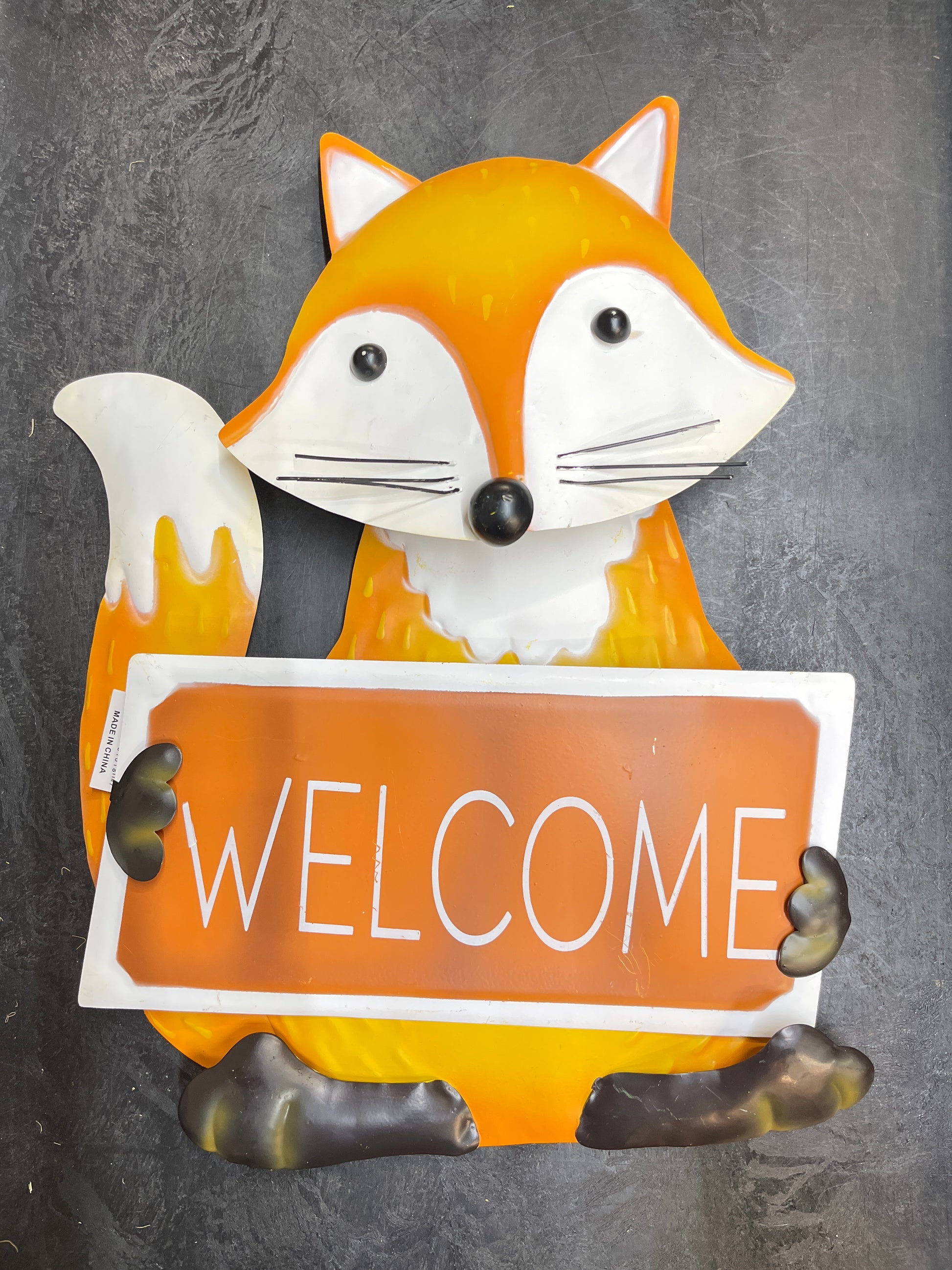 Welcome Tabletop Metal Fox